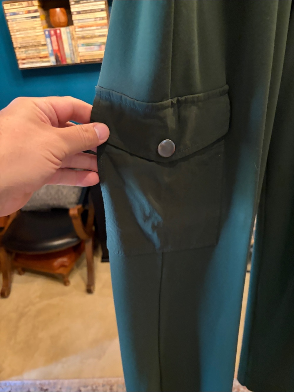 CAbi Wide-Leg Cargo Pants — Forest Green - Picture 4 of 4